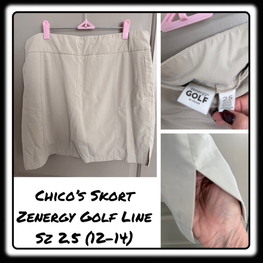 Chicos Zenergy Skort Size 2.5 (equiv 12-14). Golf / tennis / pickleball